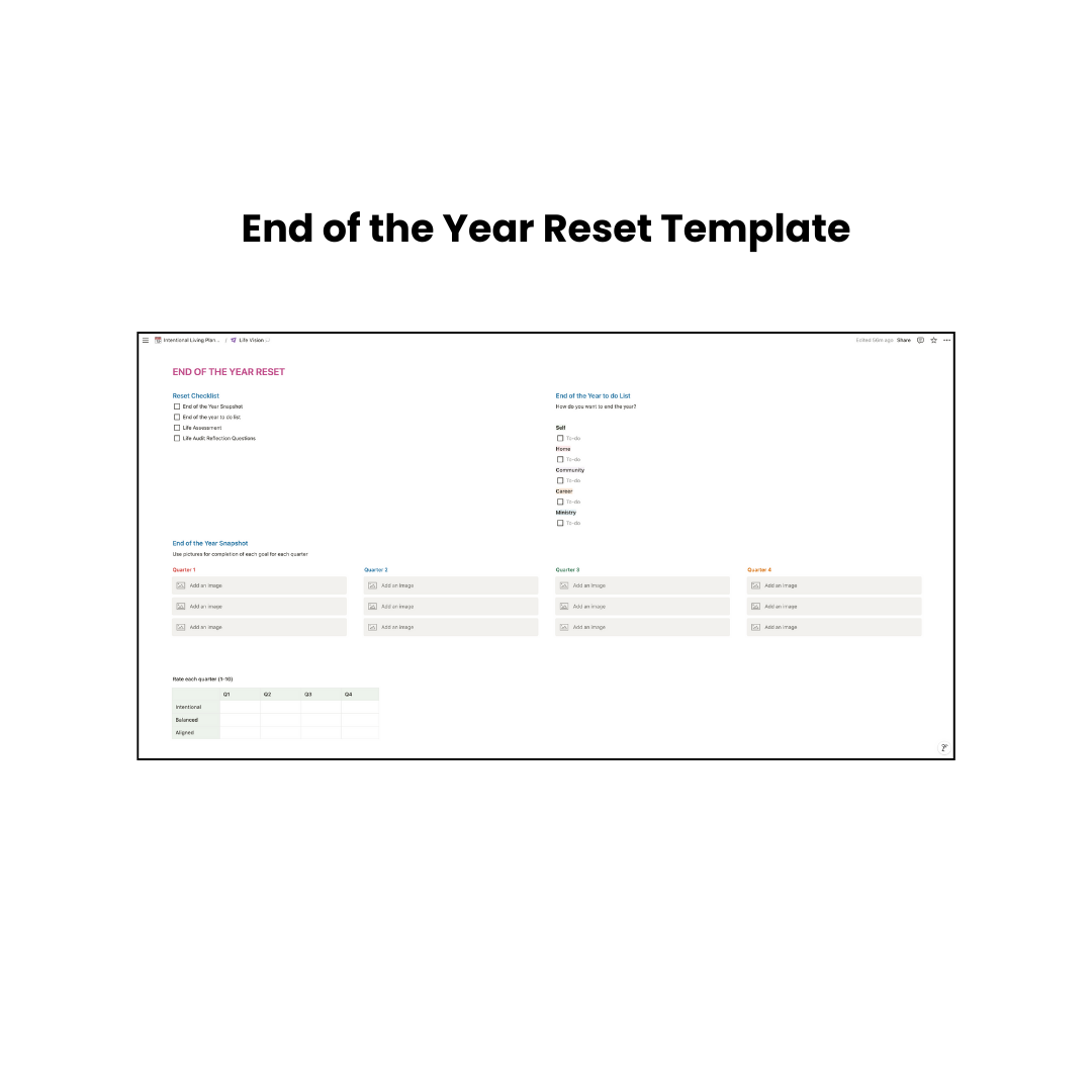 *NOTION TEMPLATE* Intentional Living Planner for Visionaries vol.3