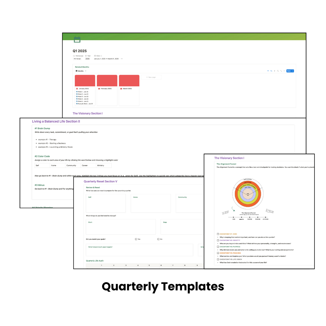 *NOTION TEMPLATE* Intentional Living Planner for Visionaries vol.3
