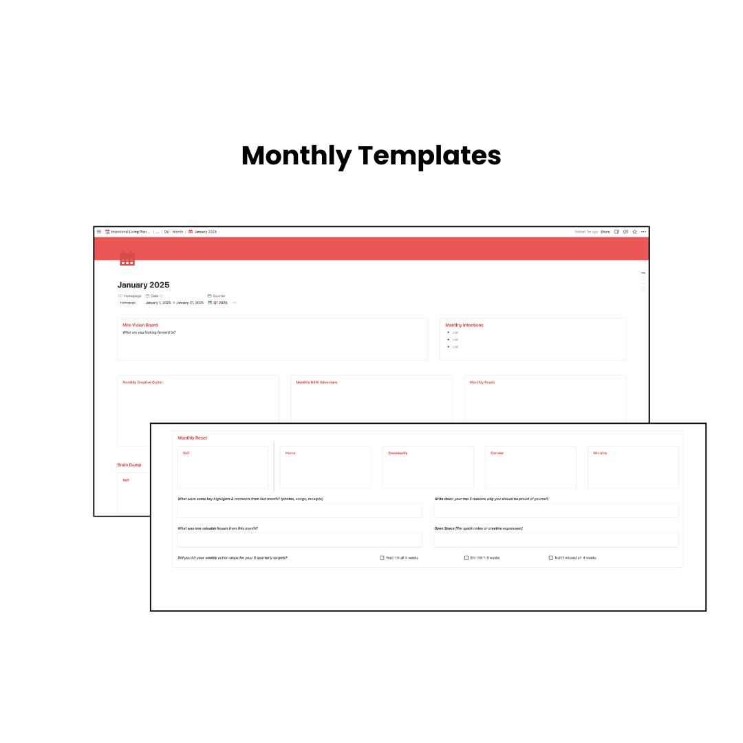 *NOTION TEMPLATE* Intentional Living Planner for Visionaries vol.3