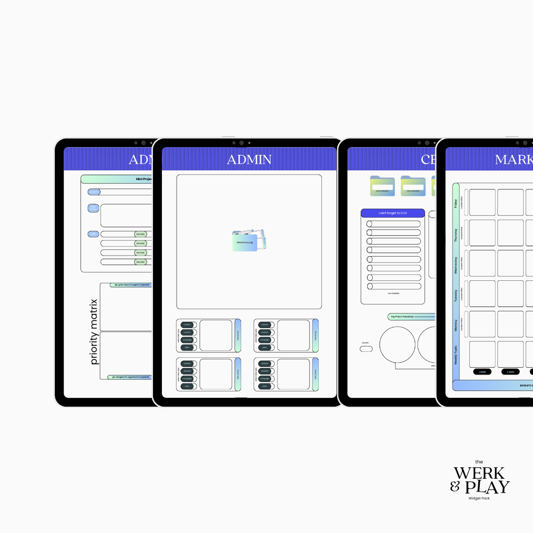 Work N Play Widget Pack — 2026 Biz Edition