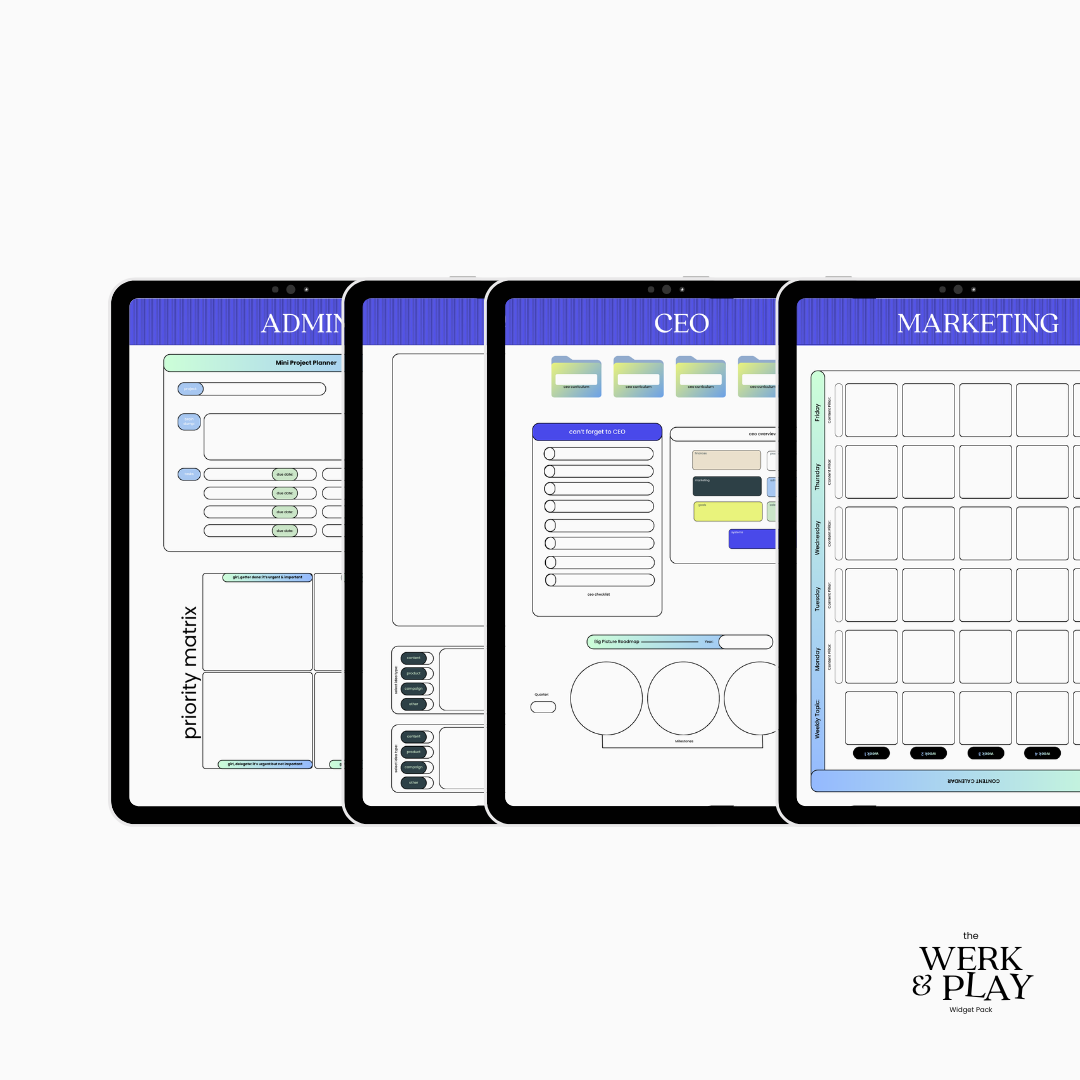Work N Play Widget Pack — 2026 Biz Edition