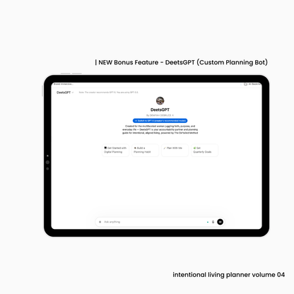 Intentional Living Planner Vol.4 (Planner + AI bot)